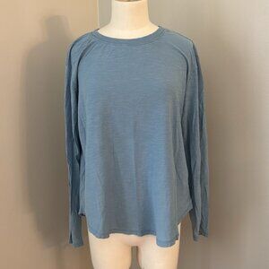 Denver Hayes Blue Long Sleeve Casual Top Sz L